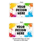 Двухсторонний Флаг на заказ, 3 слоя, 3x5 футов, Летающий баннер любых размеров, 100D полиэстер с медными люверсами, бесплатная доставка