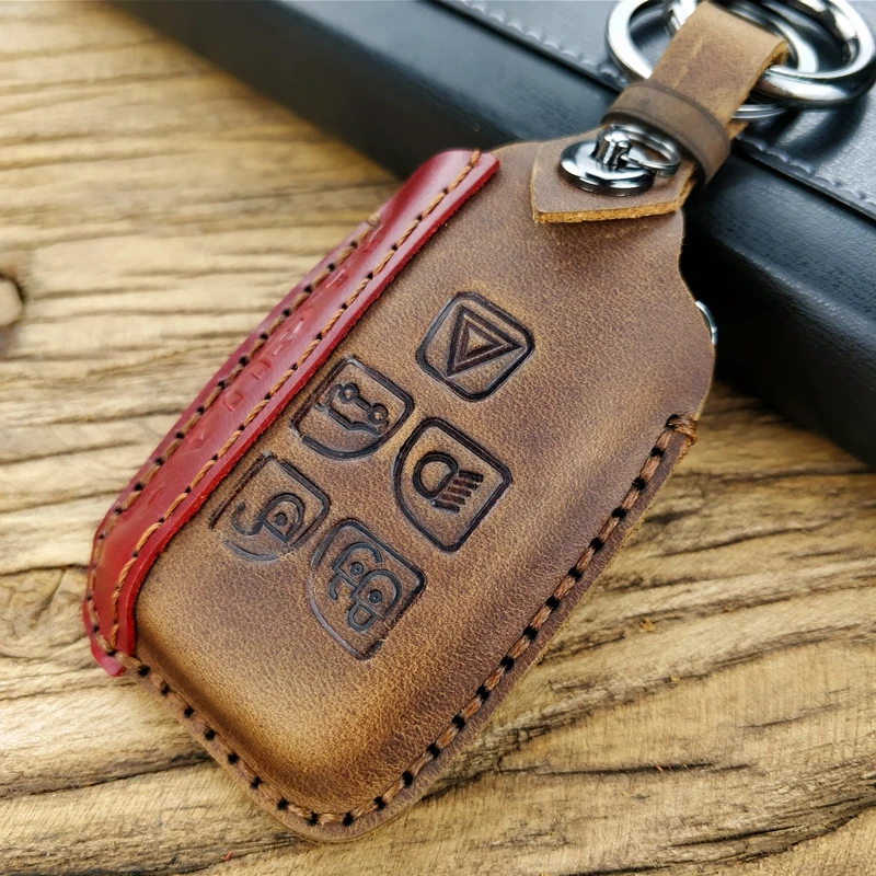 Кожаный чехол держатель для ключей в подарок Land Range Rover Sport Discovery Evoque Freelander2 JAGUAR XE XF