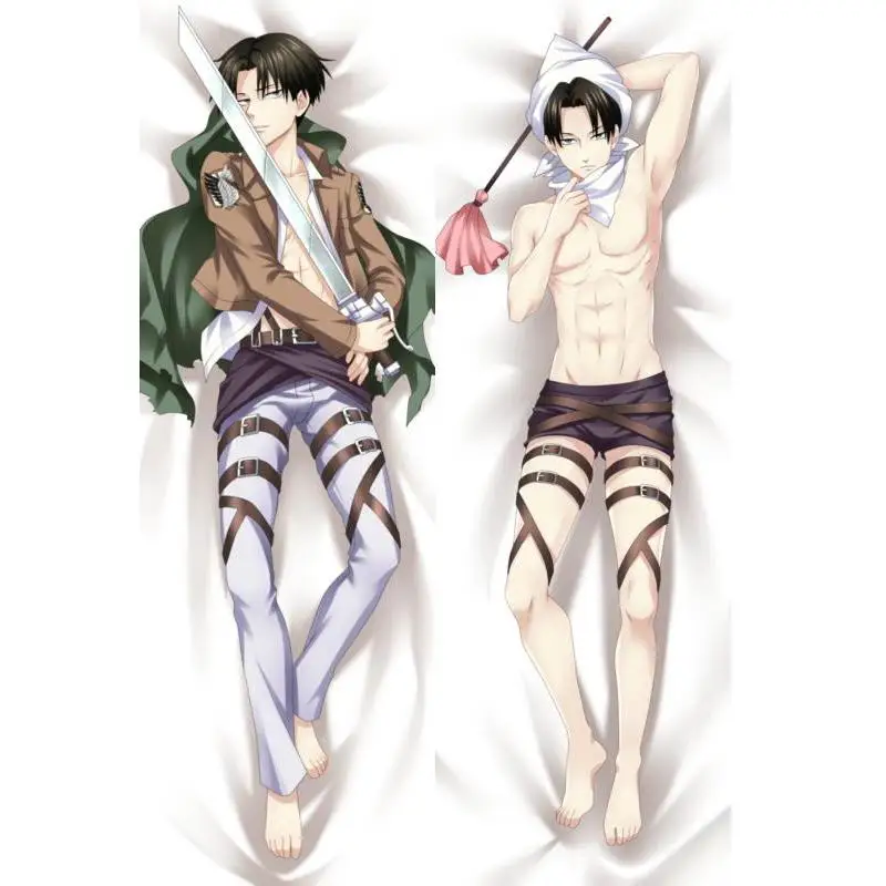 Японские Аниме подушки Attack on Titan Levi Rivaill Throw Otaku Dakimakura Подарочное постельное белье Длинная Подушка для объятий чехол 150x50 см