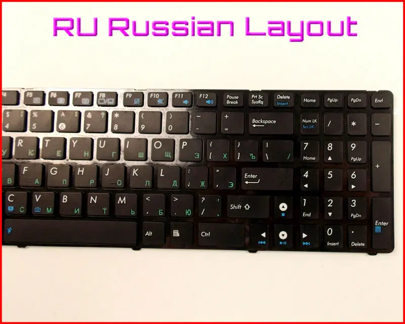 Новая клавиатура RU Русская версия для ASUS K70 K70AC K70AE K62 K62F K62JR X5D X5DI X51 ноутбука |