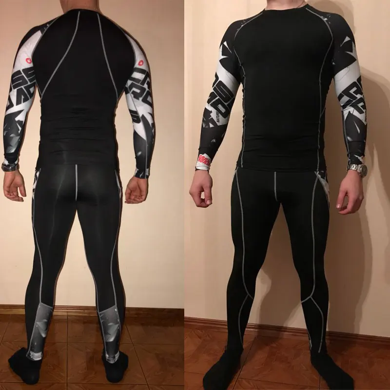 Мужская футболка для фитнеса с длинным рукавом Rashguard мужские облегающие