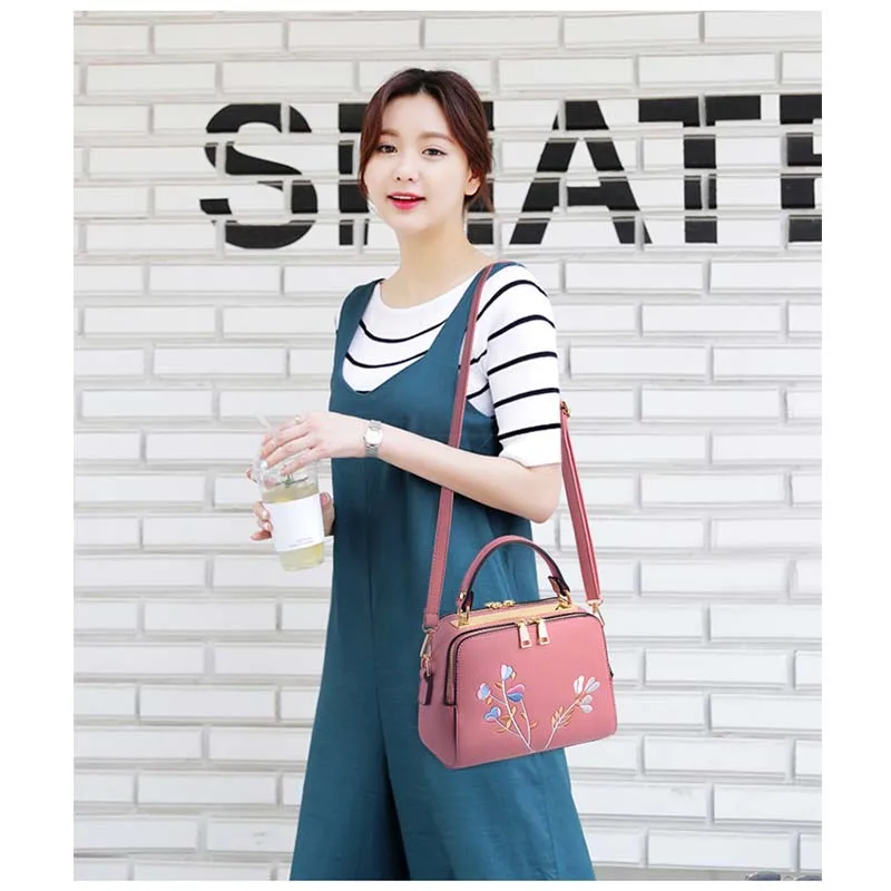 Begutest Вышивка Сумки Для женщин женская сумка цветок клапаном сумка|embroidery bag|flap