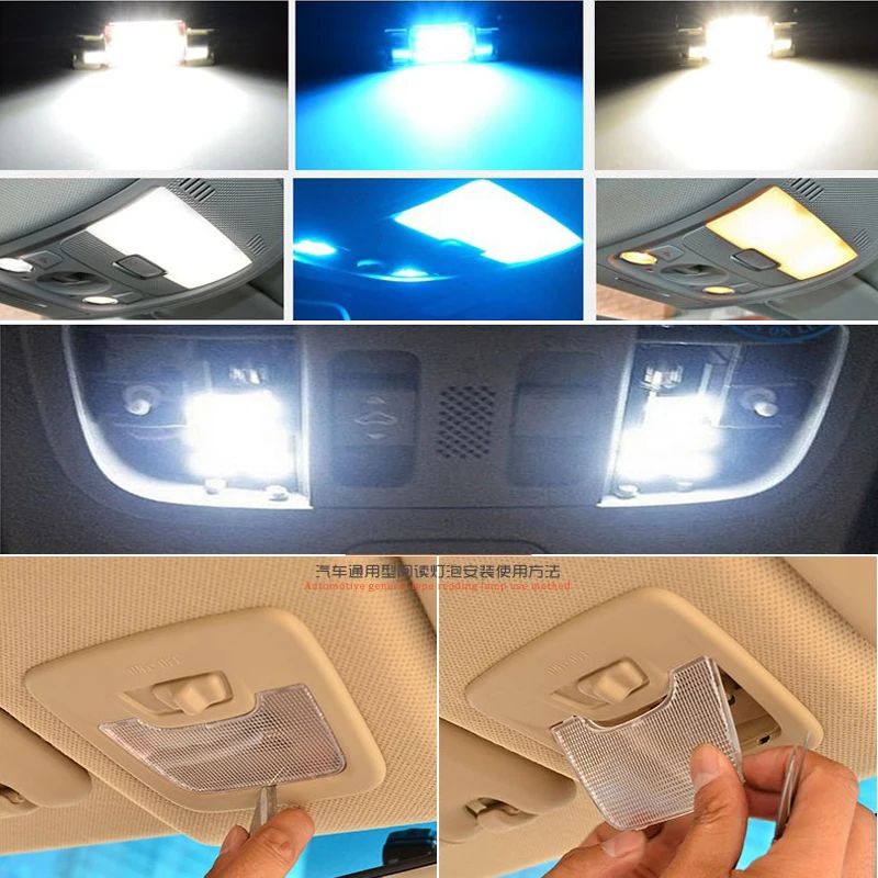 Автомобисветильник светодиодные лампы для чтения JSTOP 5 шт./компл. Fabia Octavia 41 мм c5w