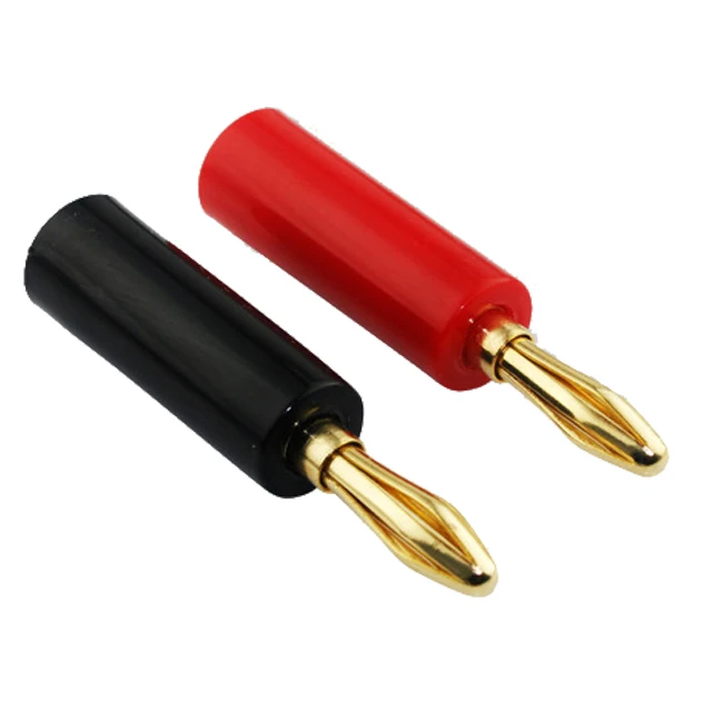 Позолоченный 4 мм Усилитель 2 шт./лот музыкальный динамик кабель провод штырь