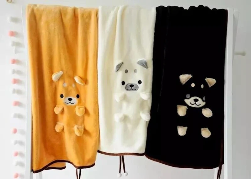 Мультяшное одеяло сиба ину летнее одиночное фланелевое игрушка офисное