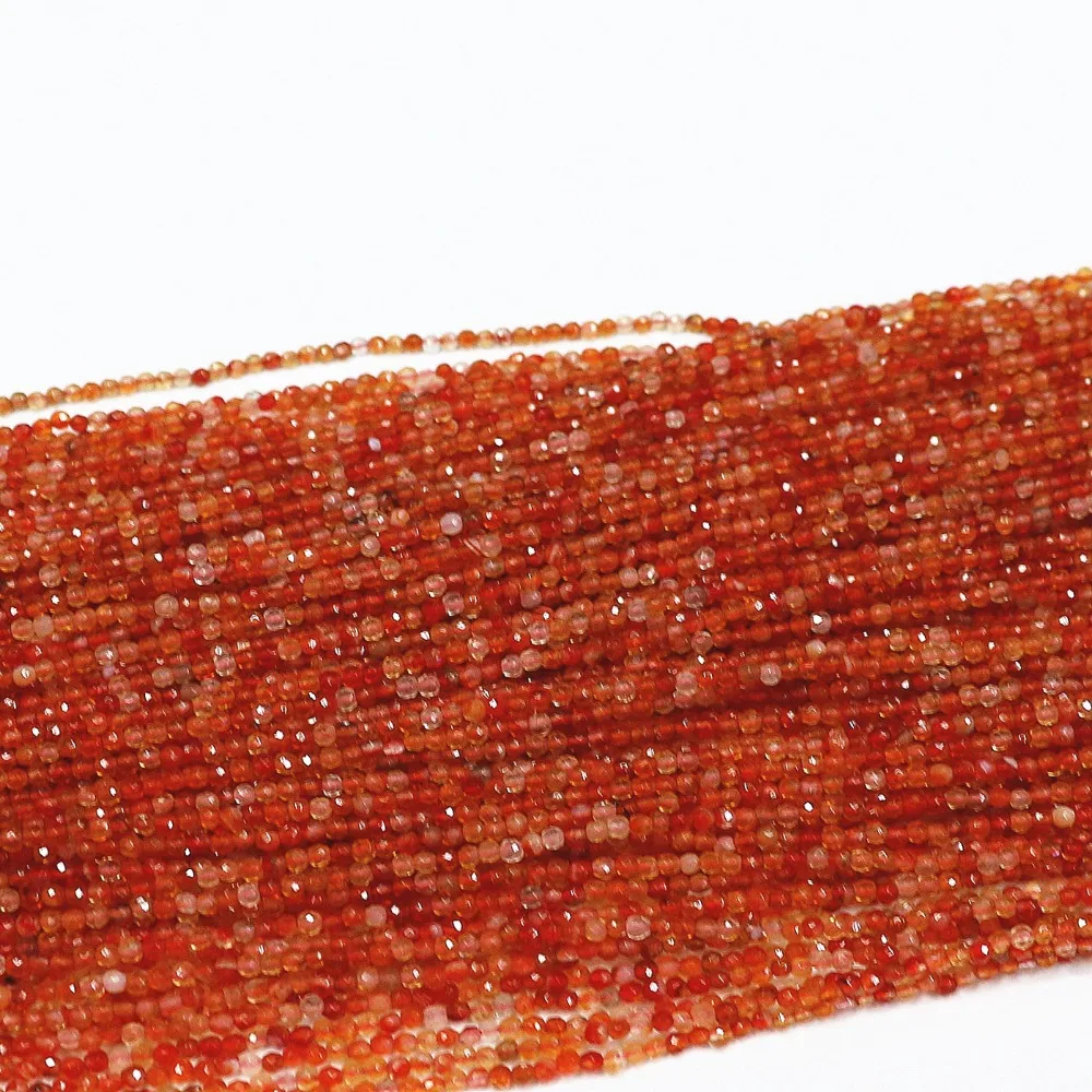 Натуральный красный оникс камень сердолик агат 2 мм 3 круглые бусины Модные Diy