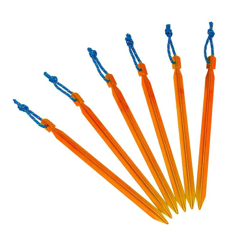 

AceCamp 6 шт. палатка Pegs23cm Y из алюминиевого сплава, колышки для палатки с веревкой, аксессуары для кемпинга, двухцветные