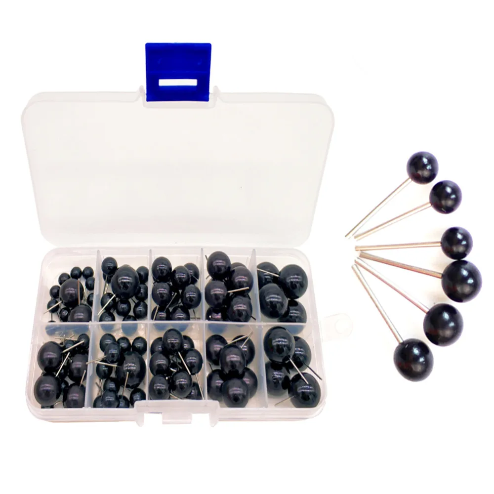 Feltsky 100 шт. черные безопасные глаза на проволоке для рукоделия кукол вышивка