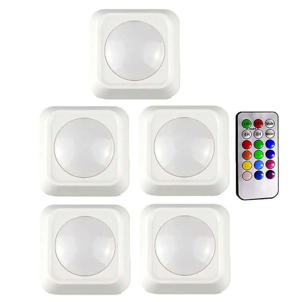 5 lamp 1 controller RGBW 13 цветов светодиодный светильник под шкафами с регулируемой яркостью, сенсорный датчик, светодиодный светильник, настенный ночник для закрытого гардероба, лестницы, коридора - Цвет: 5 lamp 1 controller