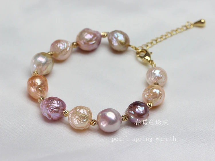 Женский свадебный подарок с натуральным жемчугом Эдисона свободный бисер 13 15 мм