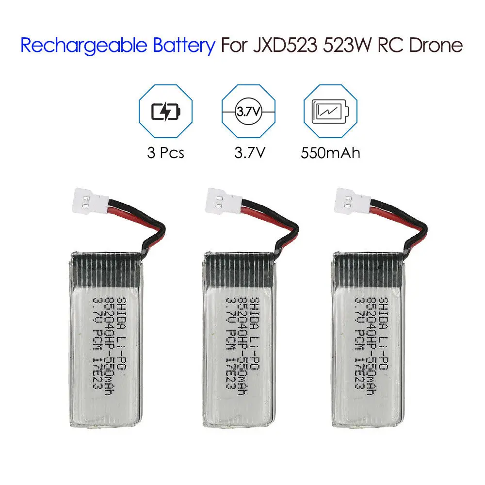 TOMLOV 3 7 V 550mAh Li Po аккумуляторная батарея запасная часть FPV Для JXD523 JXD523W RC Дрон