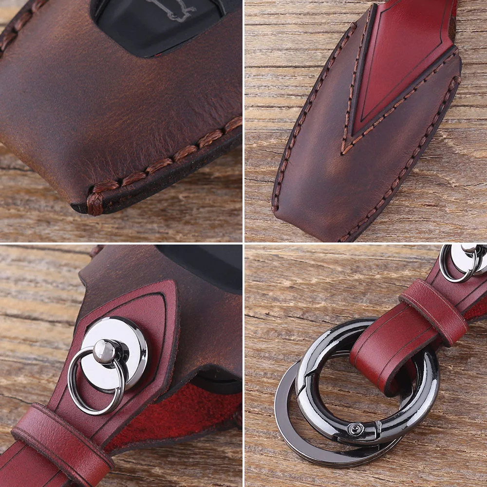 Брелок KEYYOU с 3 кнопками кожаный чехол для автомобильных ключей Ford Focus C-Max Mondeo Kuga