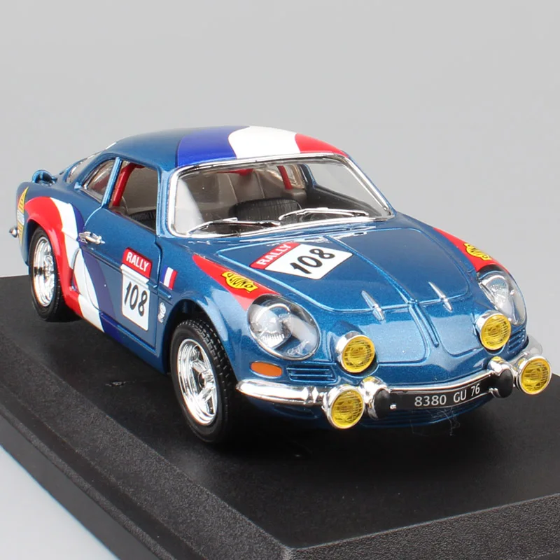 1:24 Масштаб BBurago Мини Классический RENAULT Alpine A110 1600S ралли спортивный Monte Carlo WRC литая модель игрушечная машинка для мальчиков коллекция