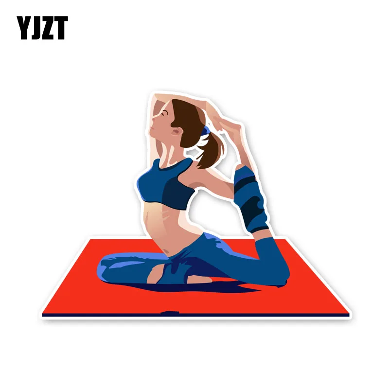 

YJZT 10,7*14,7 см Красивая Автомобильная наклейка Yoga Girl аксессуары 11A1757