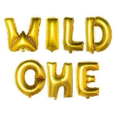 И надписью wild one с OH BABY Пол раскрыть письмо Фольга воздушные шары его в комплект
