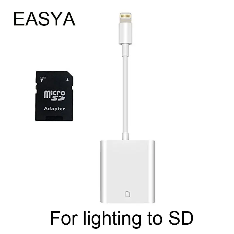 Кардридер EASYA для Lightning/SD OTG iPhone iPad iPod интерфейс карты памяти без