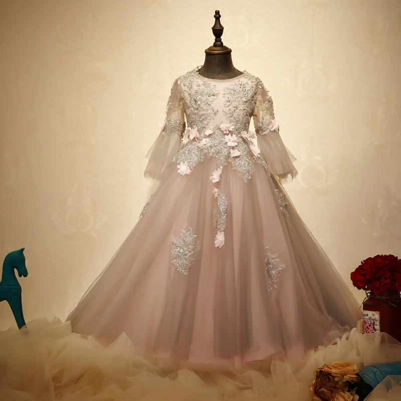 Новый SSYFashion платья в цветочек для девочек свадьбы детей вечерние платье