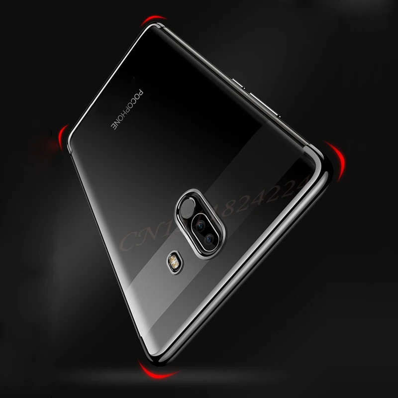 Прозрачный чехол Xiaomi Pocophone F1 покрытие мягкий тонкий ТПУ силиконовый бампер