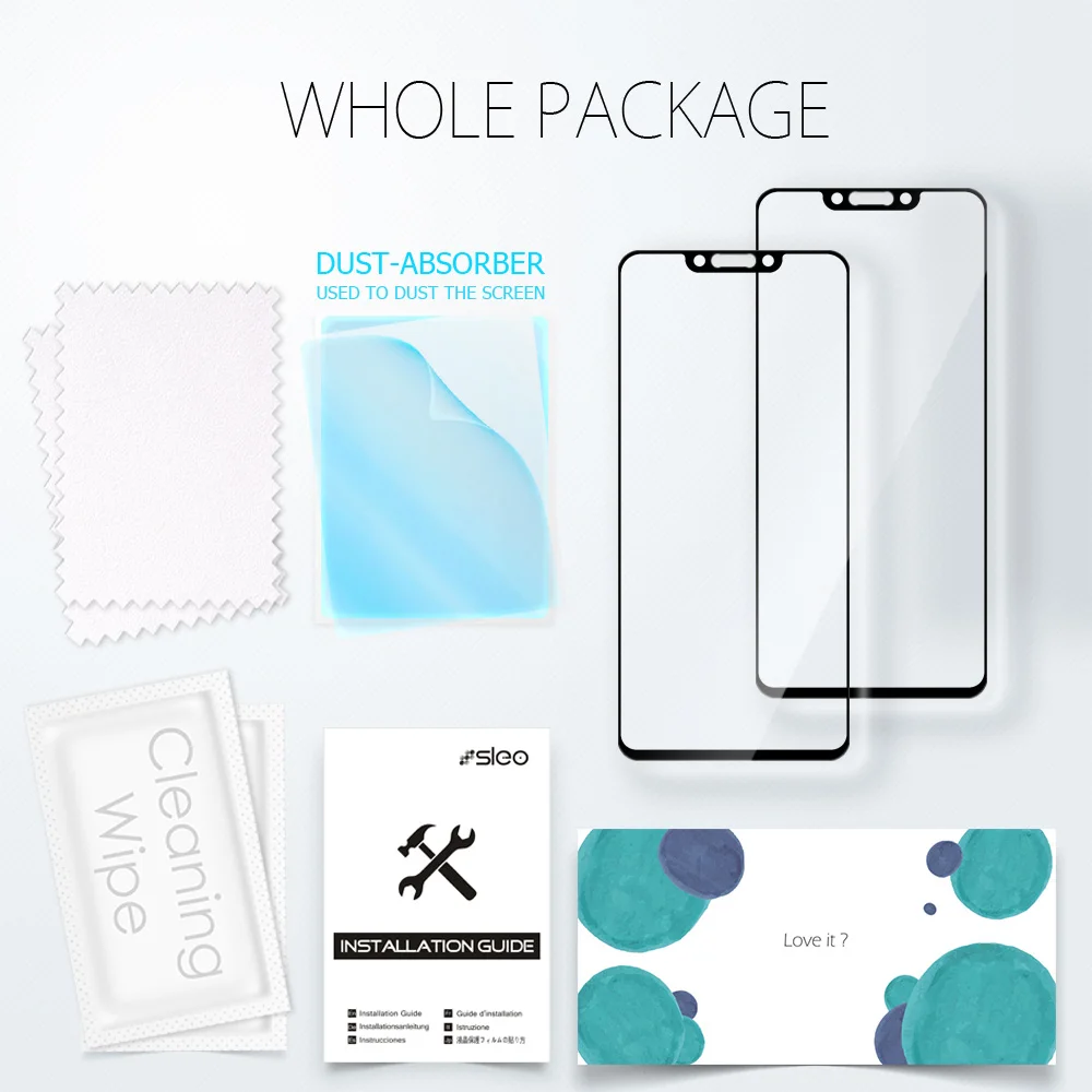 SLEO 2Pcs Full Cover Tempered Glass For Huawei Nova 3 Screen Protector Film Protective | Мобильные телефоны и аксессуары