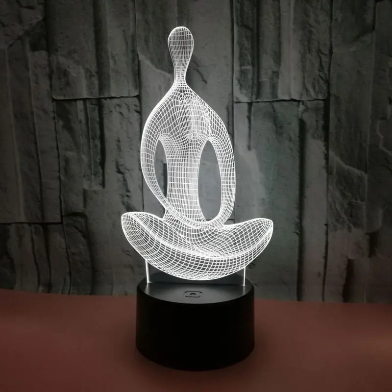 3D светодиодный ночсветильник для медитации иллюзия новинка настольная лампа