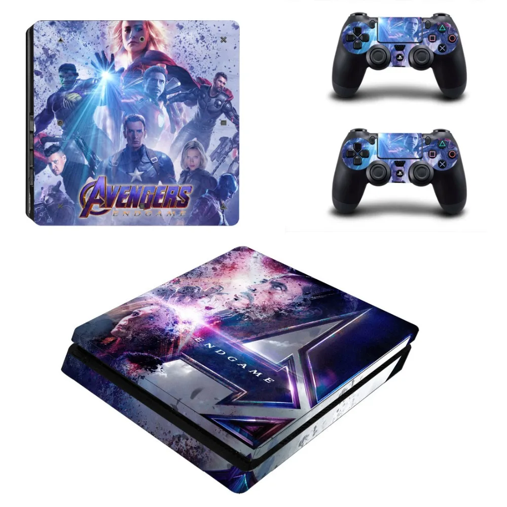 Мстители эндшпиль Железный человек PS4 тонкий кожи Стикеры наклейка для sony Игровые приставки 4 консоли и 2 контроллера PS4 тонкий Стикеры винил