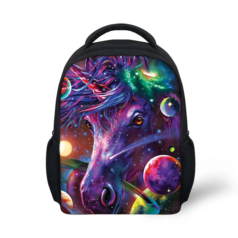 T0933F FORUDESIGNS Fancy Cartoon Horse School Bag For Girls Kids Kindergarten Schoolbag Book Bag Children Mini 12 Inch Mochila Escolar - Цвет: T0933F