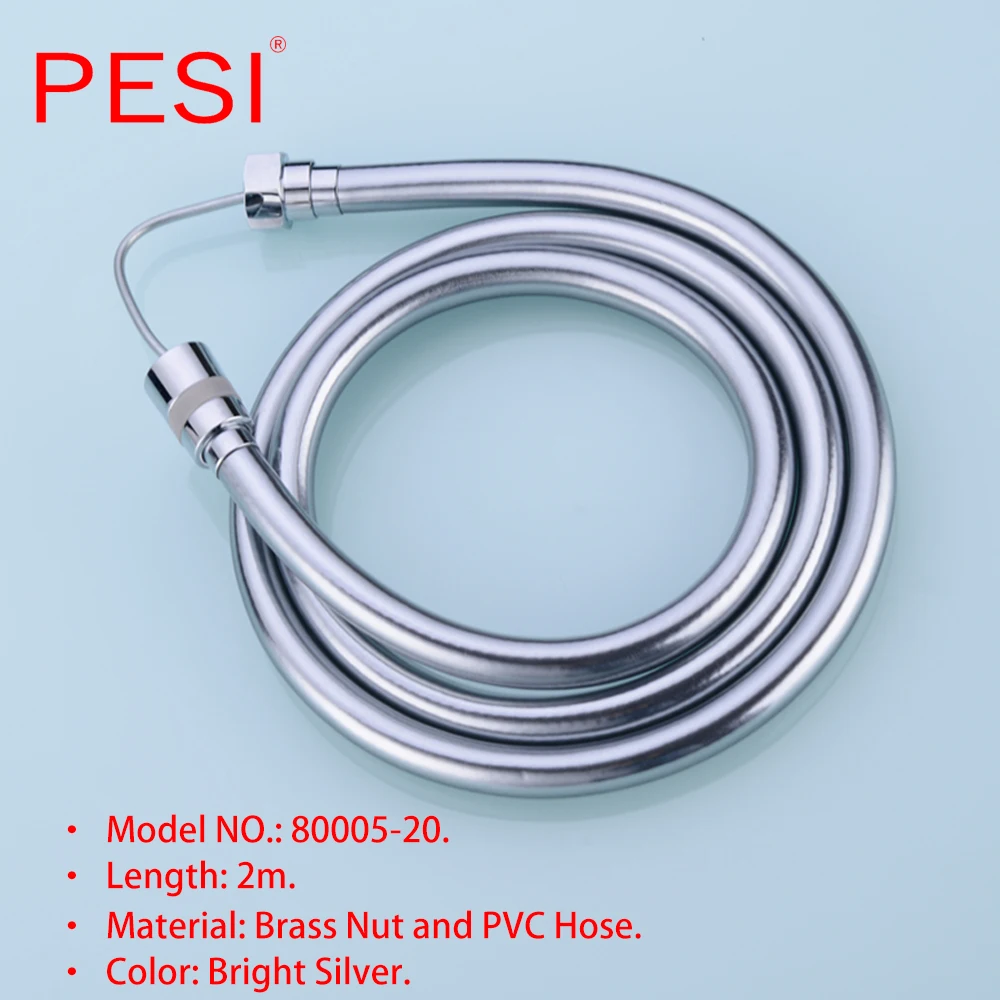 Шланг для душа высокого давления 150/200 см ПВХ душевая трубка гибкий золотой шланг для ванной комнаты сантехника, взрывозащищенный, черный или серебристый