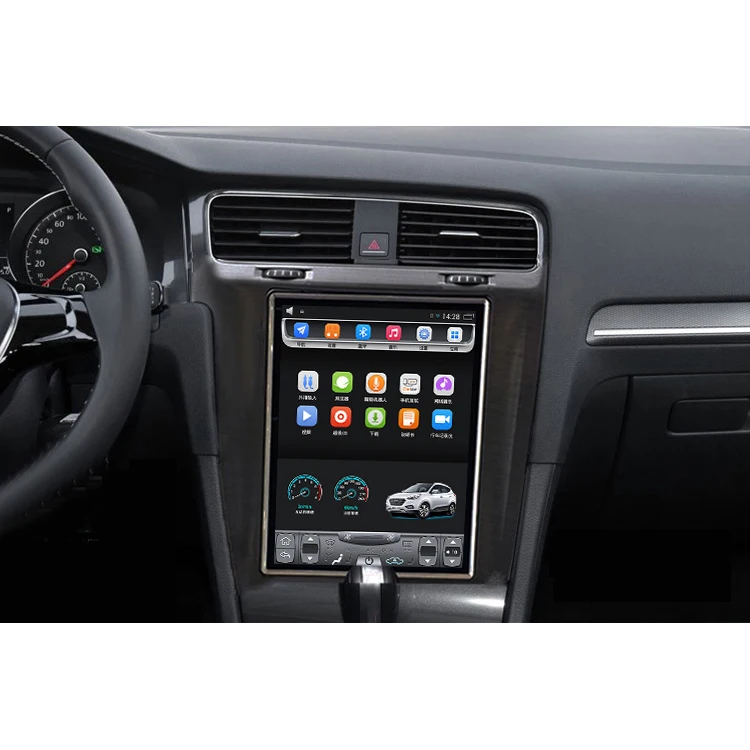 VW Golf 7 поколения 10,4 дюймов Тесла вертикальные сенсорный Экран android-автомобильный gps навигации Bluetooth, Wi-Fi