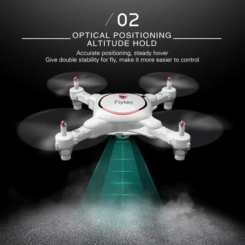 Flytec T16 складной карманный Радиоуправляемый Дрон Quadcopter Высокое Разрешение Wi Fi