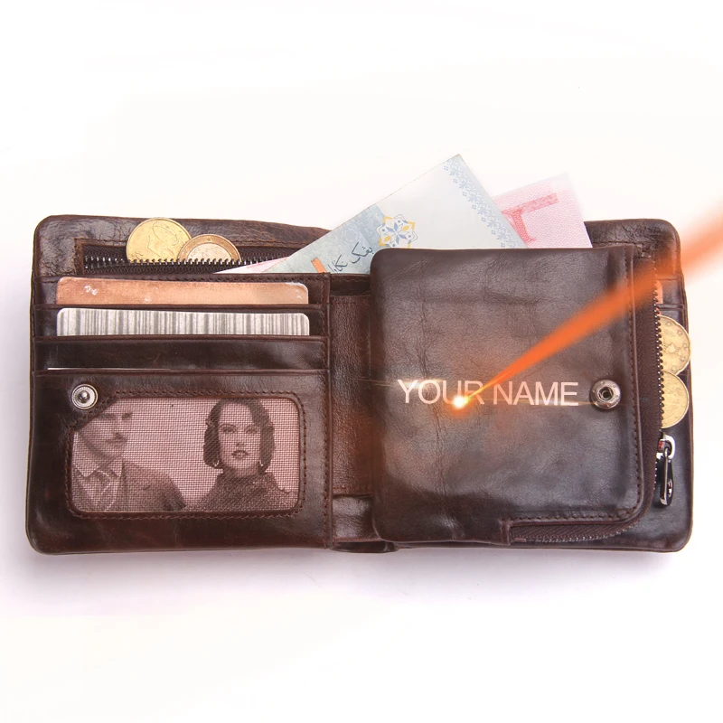 Кошелек для мужчин из натуральной яловой кожи высокое качество новинка