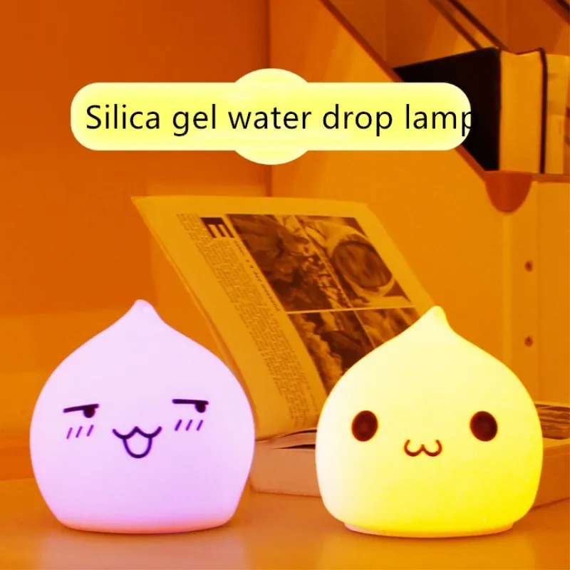 Ночник с милой каплей воды Luminaria Новинка светодиодный сенсорный затемнение