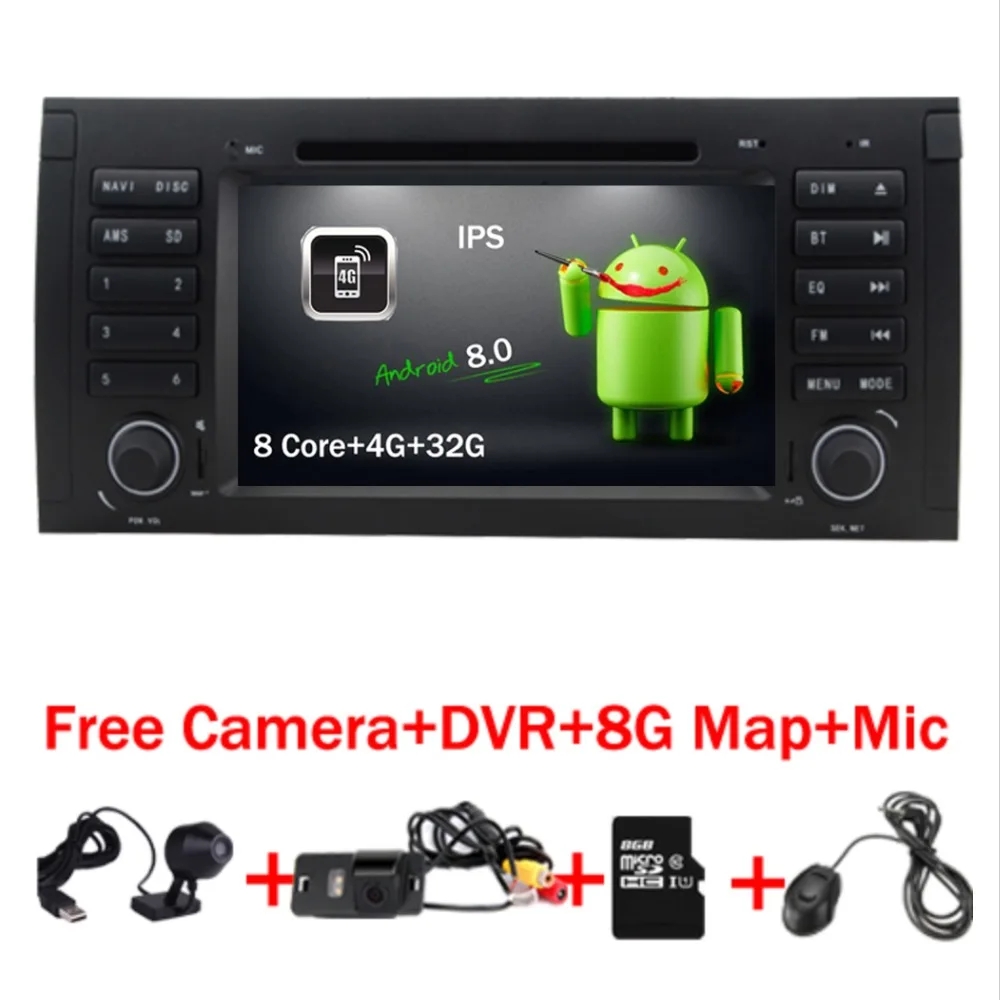 Автомобильный DVD плеер на Android 8 0 для BMW E39 dvd навигатор E53 X5 Core Bluetooth 4G WIFI 4 Гб ОЗУ