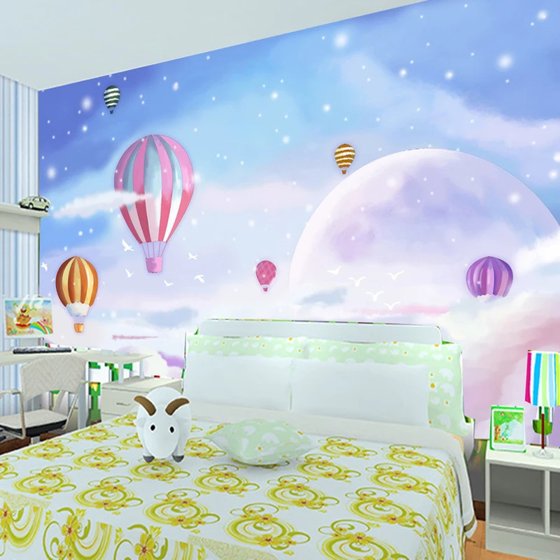 Романтическая мультяшная Фреска с воздушным шаром для детской комнаты мальчиков