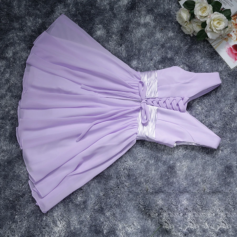 Robe De Roiree, два плеча, простой сплошной цвет, плиссированные шифоновые короткие вечерние платья, платье для матери невесты