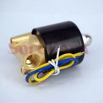 DC12V N/C 2 Way 1/" BSP газовая вода пневматический Электрический электромагнитный клапан масло 2W-025-08 провод свинцового типа