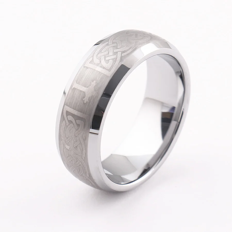Мужское кольцо из карбида вольфрама серебристого цвета|mens tungsten rings|ring bandtungsten carbide