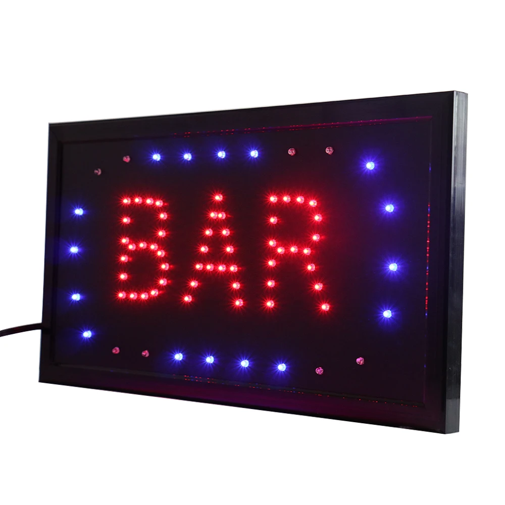 CHENXI Новый анимационный полос неонового светодиодная открытая вывеска 19X10 дюймов