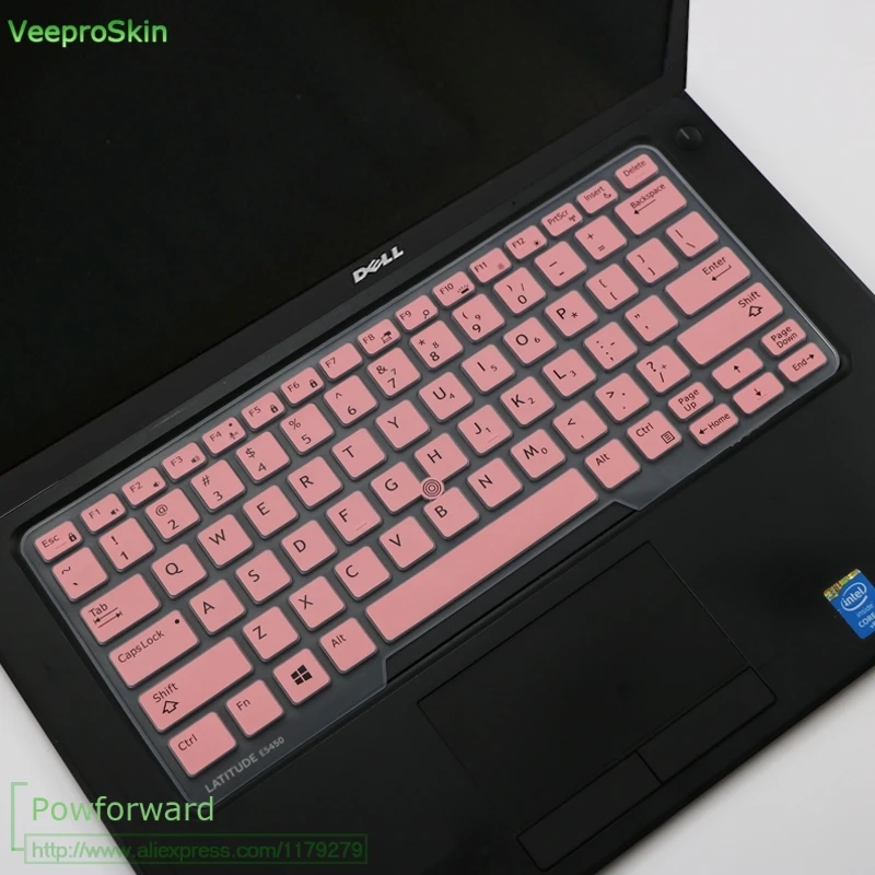pink Ноутбук Notgebook Клавиатура Обложка протектор кожи для 1" Dell Latitude E7450 E7470 E5470 E7480 5480 5490 7490(без указания - Цвет: pink