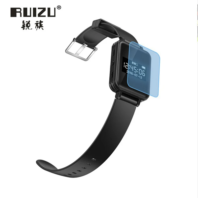 RUIZU K18 MP3 плеер водонепроницаемый цифровой диктофон 16 ГБ/8 ГБ браслет HiFi без потерь музыкальные часы шумоподавление