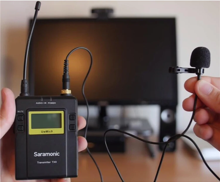 Saramonic UWMIC9 UHF видео вещания интервью петличный беспроводной микрофон системы для Canon Nikon DSLR камеры sony видеокамеры