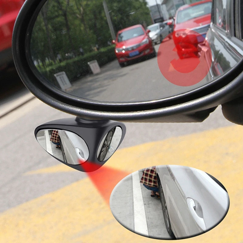 2 в 1 Автомобильное Зеркало для слепых пятен широкоугольное зеркало с вращением