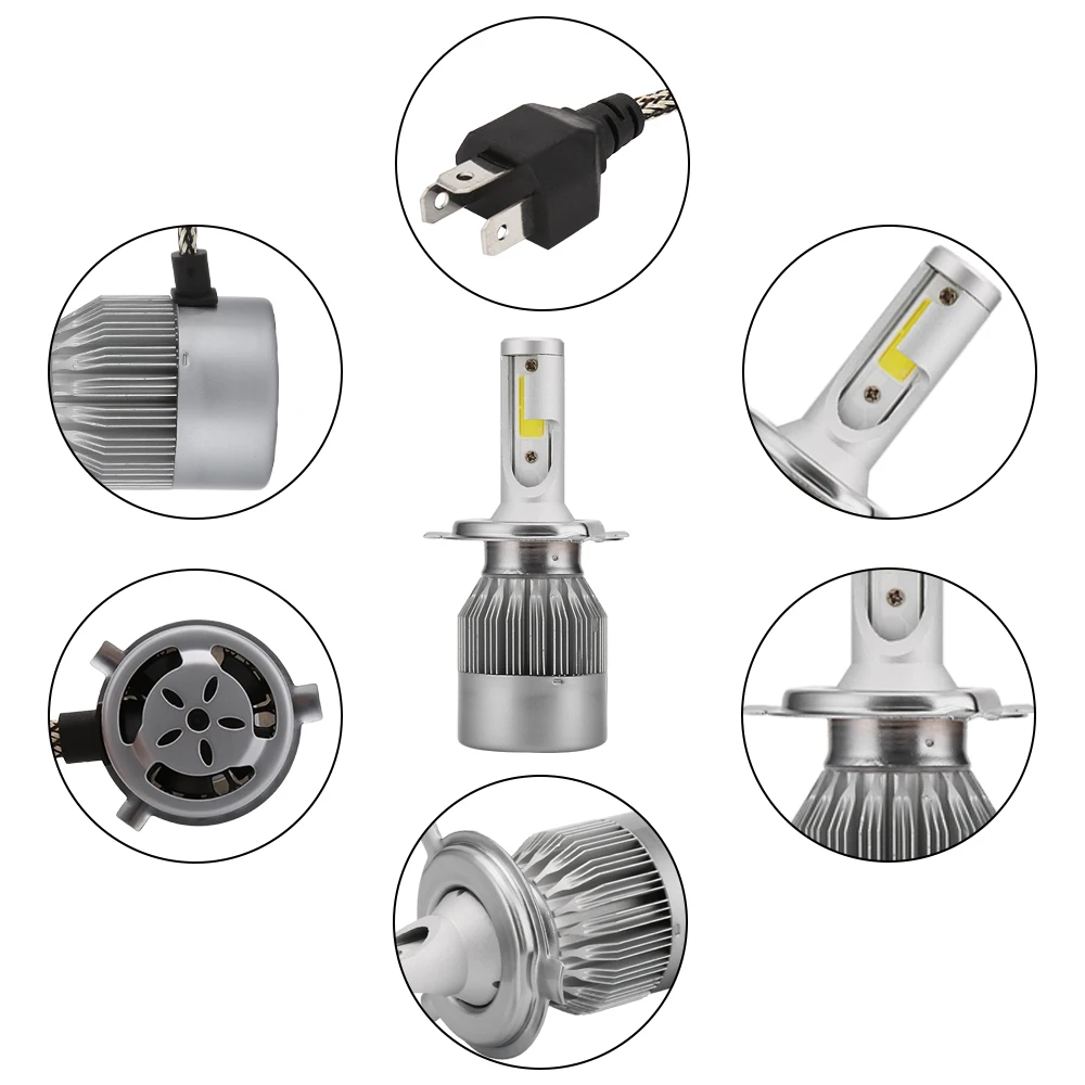 led h4 led лампа для авто 2X H7 LED H4 автомобиля Фары для автомобиля 80 Вт 8000lm водить автомобиль Лампочки H1 H8 H9 H11 автомобилей фары 6000 К LED 12 В Противотуманные огни
