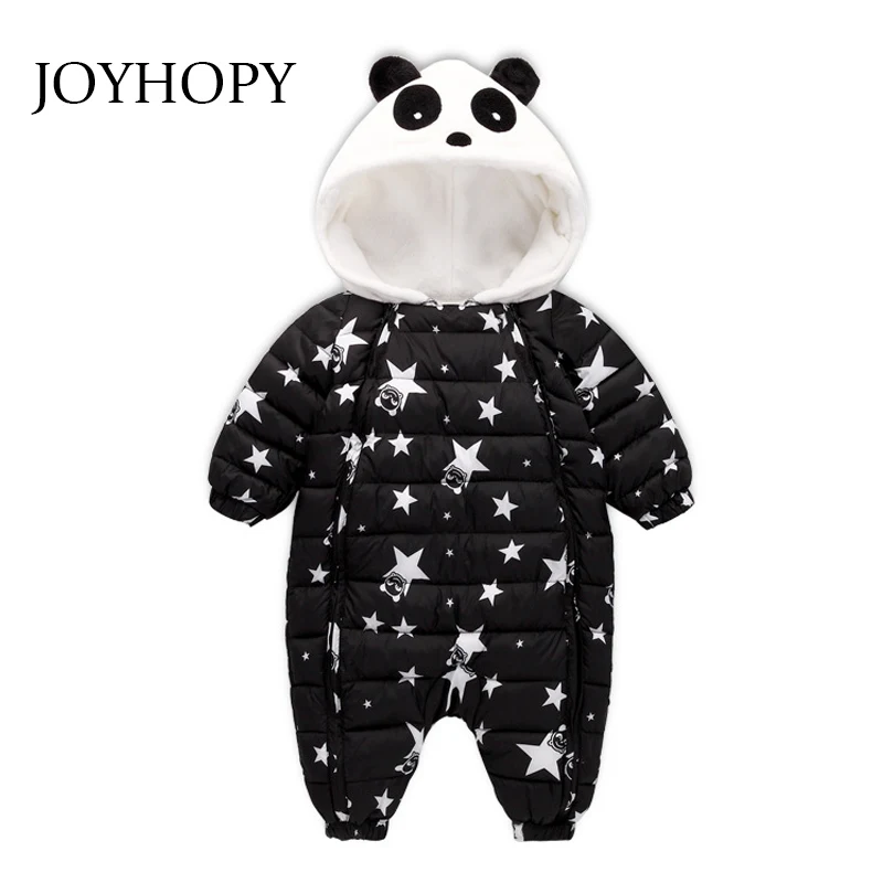 

Baby Rompers Winter Thick Warm Baby boy Clothing Long Sleeve Panda Hooded Jumpsuit Infant Girls Clothes Kids Newborn Outwear
