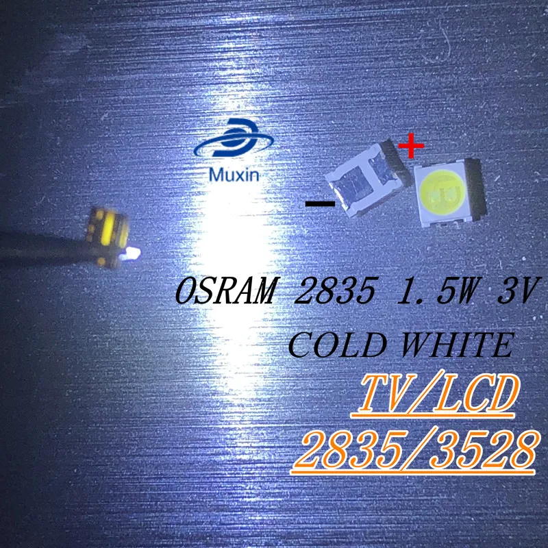 1000 шт. OSRAM СВЕТОДИОДНЫЙ подсветка 1,5 Вт 3 в 1210 3528 2835 131LM холодный белый CUW JHSP lcd подсветка для ТВ приложения