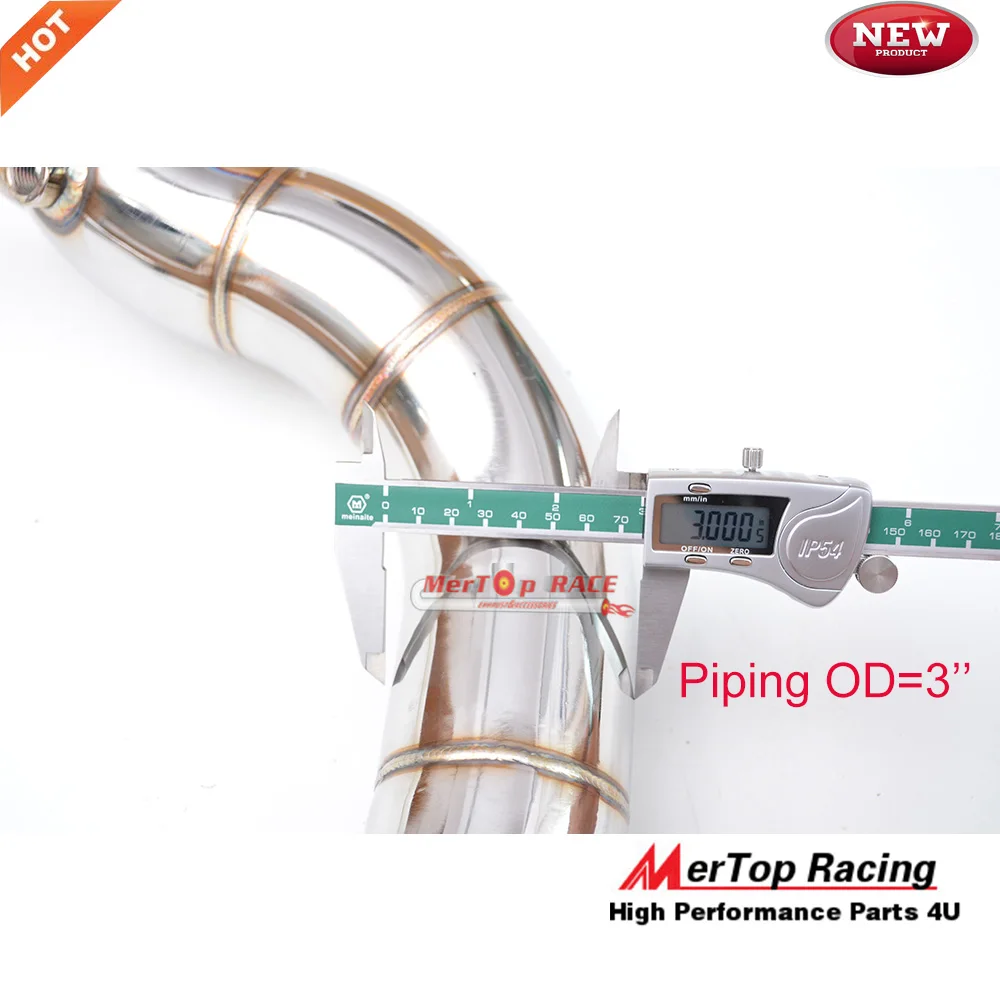 Mertop 3 &quotCatless N54 E90 E91 E92 E82 E81 335i 135i Twin Turbo Downpipe + Intercooler силиконовый шланг в комплекте
