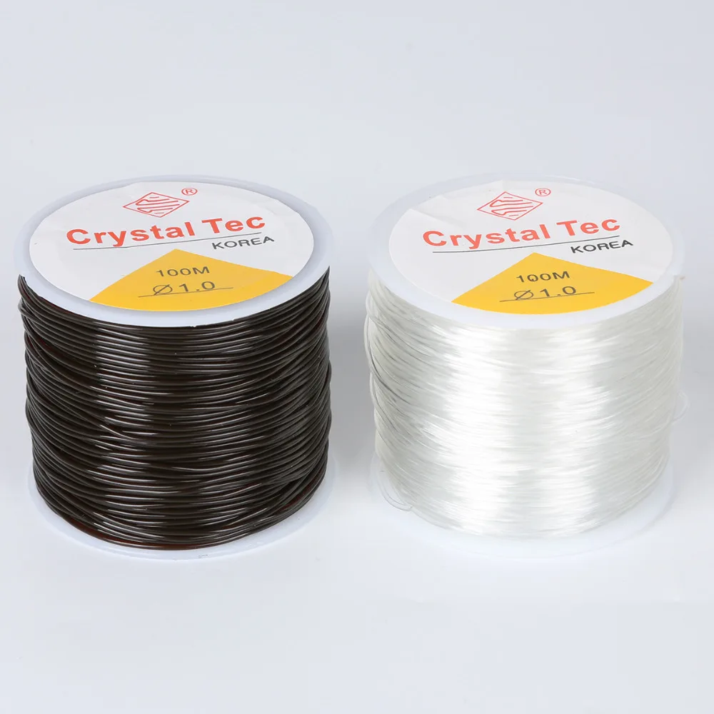 Dia 0.5/0.6/0.8/1.0mm Transparent Crystal Elastic Wire/Cord/String/Thread Korea Round Elastic Line Beading Cord for DIY Jewelry