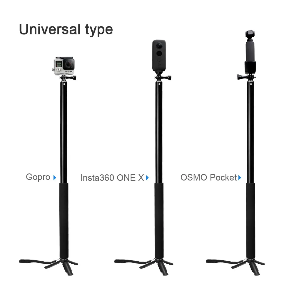 Монопод для селфи 3 м из алюминиевого сплава для Insta360 One X/Gopro Hero 7 6 5 DJI OSMO Action/Pocket camera Аксессуары