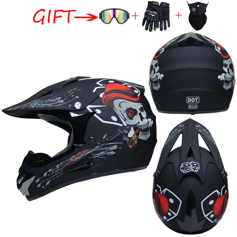 Высокое качество moto rcycle шлем capacete moto cross casque moto cross enfant Полный лицевой шлем Горные capacete DOT утвержден - Цвет: 32