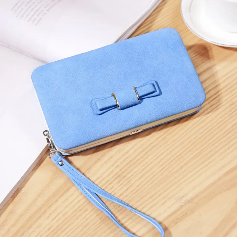 Модные кожаные женские Портмоне Высокое качество кожаный кошелек