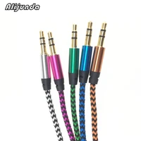 1 m nylon aux cable 3 5mm to 3 5mm male to male auto audio cable for volvo s40 s60 s80 xc60 xc90 v40 v60 c30 xc70 v70